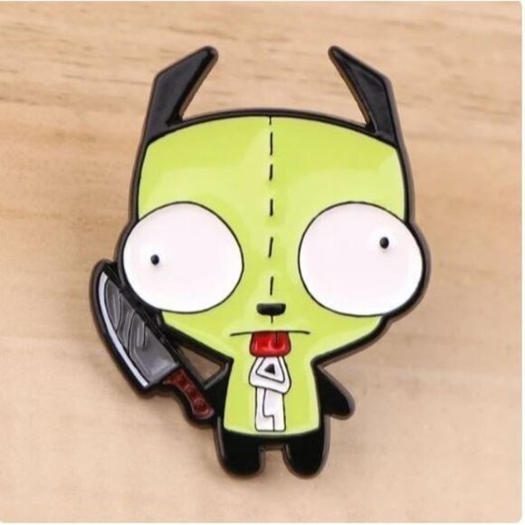Independent Accessories - Nickelodeon's Invader Zim - Gir in Dog Suit with Knife Enamel Pin - Quirky Pin